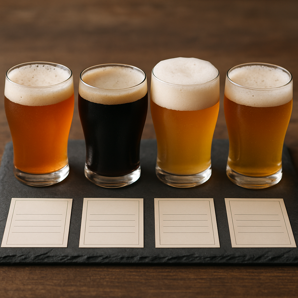 クラフトビールのフライトグラスとテイスティングノート