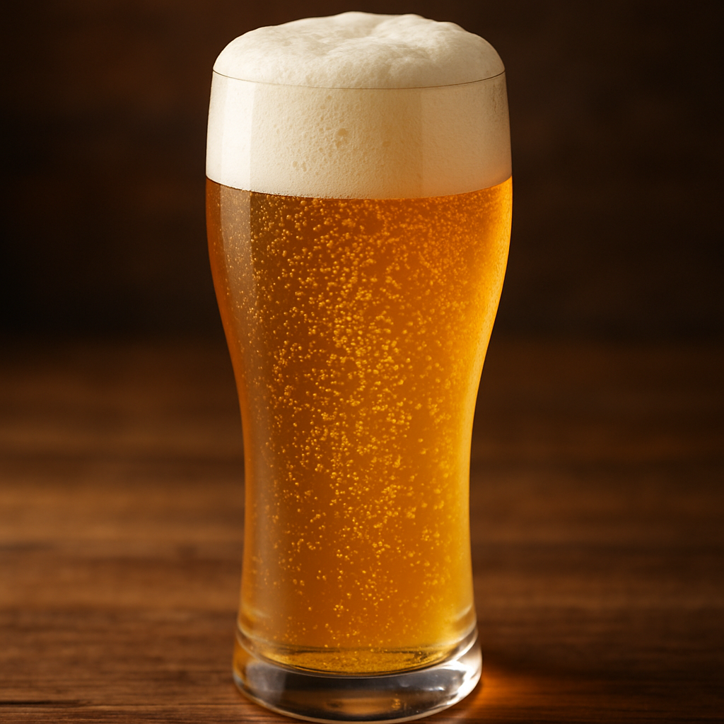 初心者にも飲みやすいヴァイツェン（白ビール）のグラス