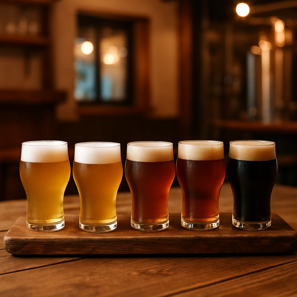 5種類のクラフトビールテイスティングフライト