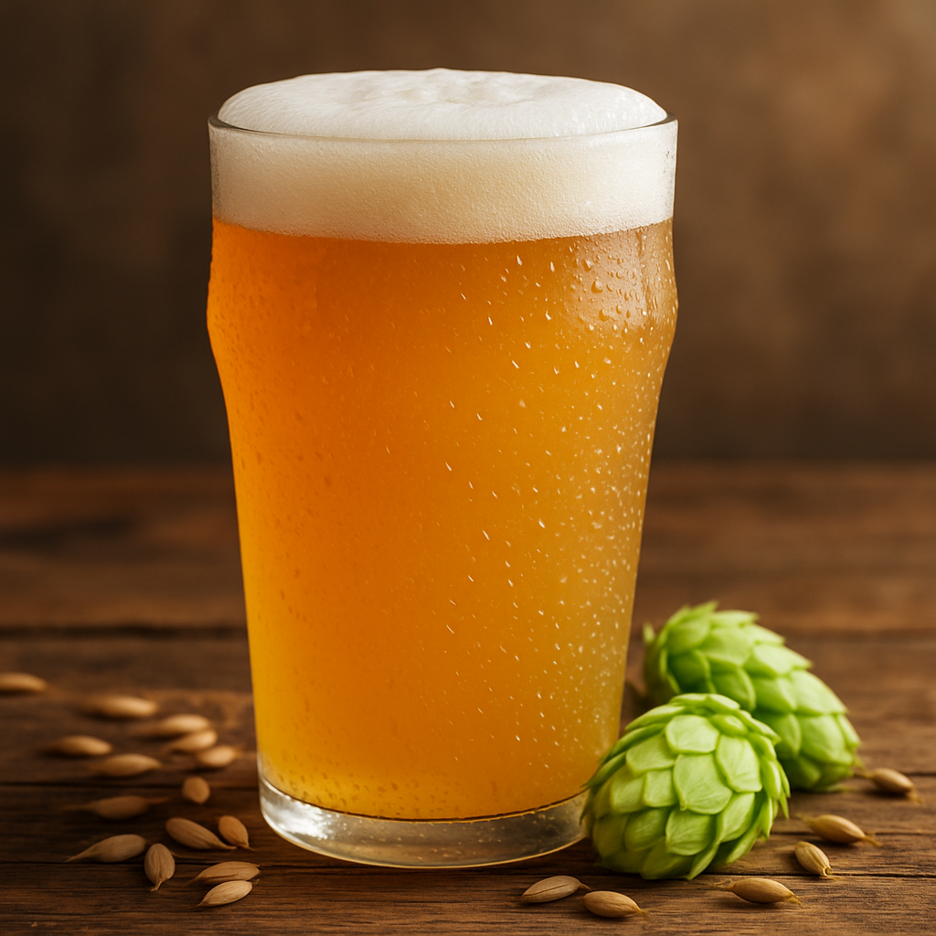 クラフトビールのグラス・ホップのイメージ