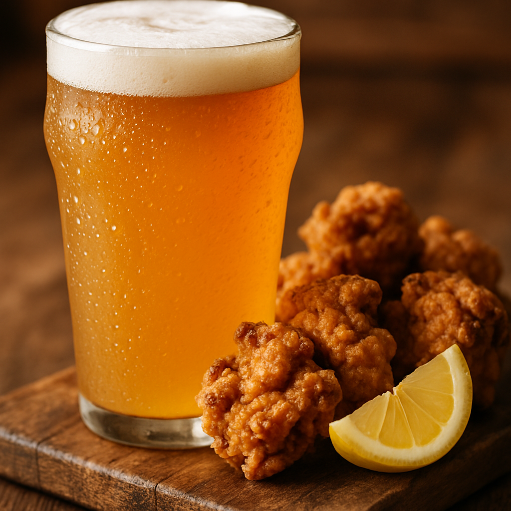 IPAクラフトビールと唐揚げのペアリング