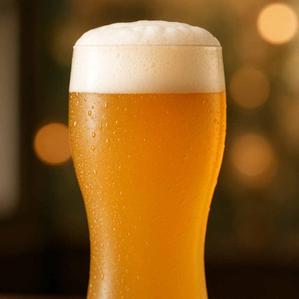 ヴァイツェングラスに注がれたクラフトビール