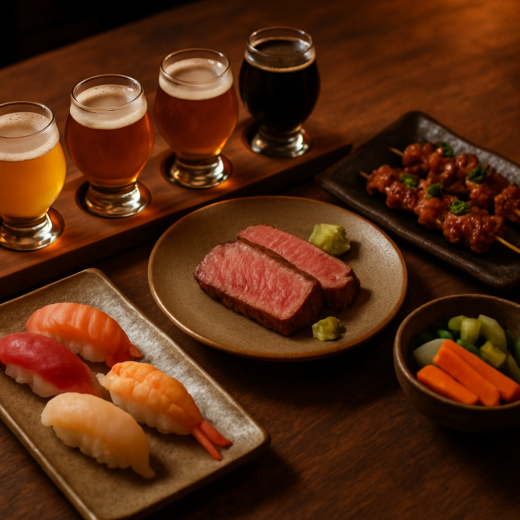クラフトビールと和食の飲み比べペアリング