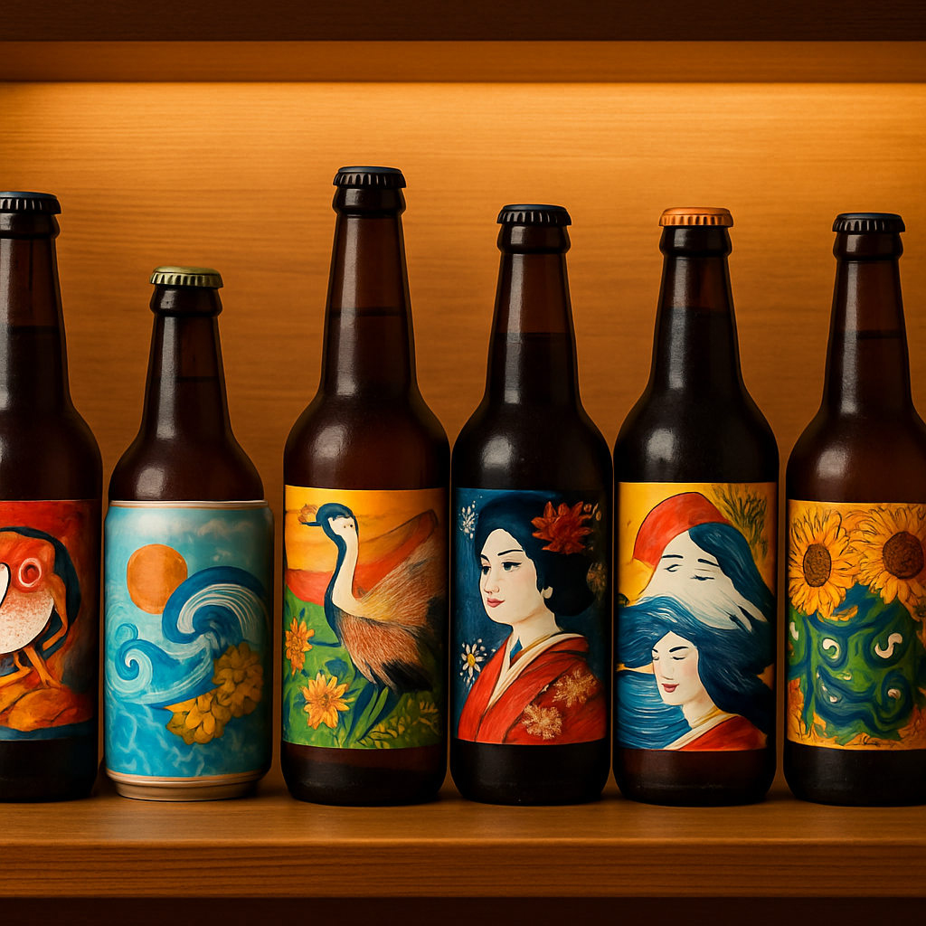 国内クラフトビール各ブルワリーのボトルとカン